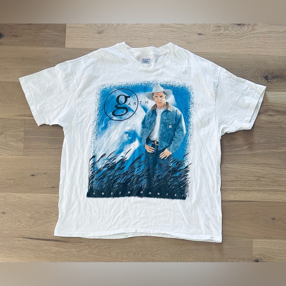 Vintage 1996 Garth Brooks Fresh Horses Single Stitch Concert Tour T-Shirt
